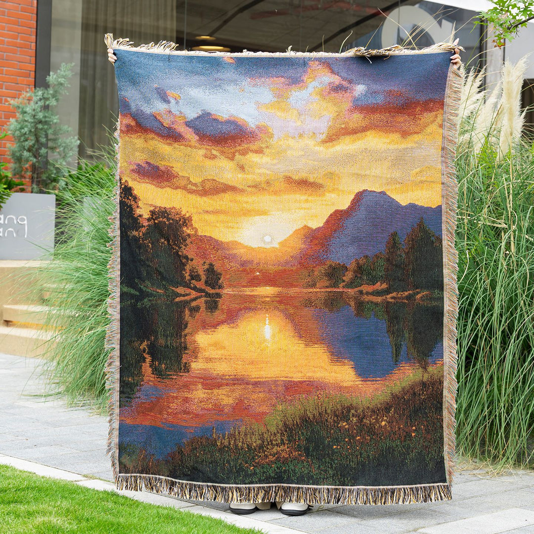 Artistic Scenic Landscape Throw Blanket