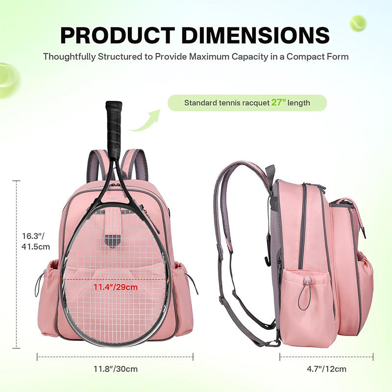 Multi-Compartment Tennis Racket Backpack Bowlift