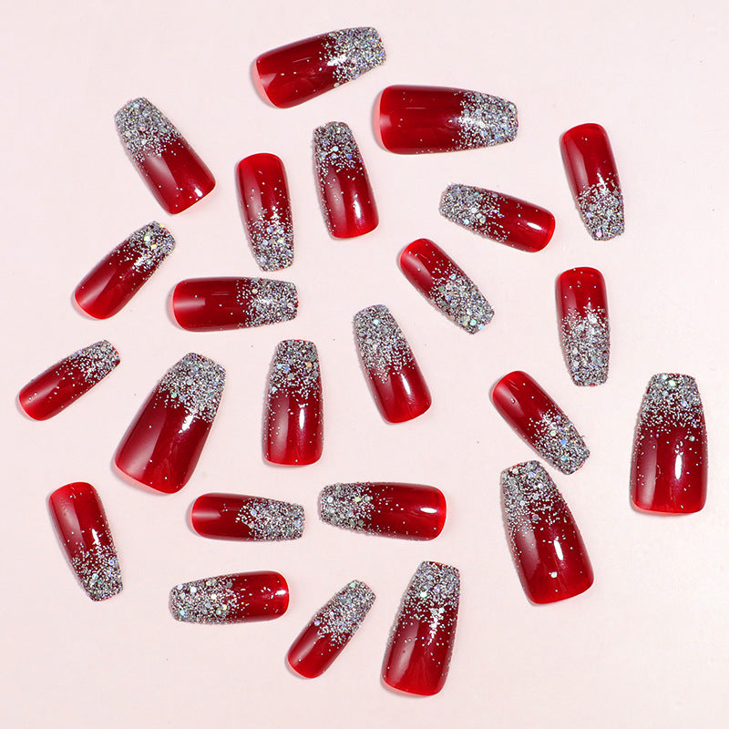Elegant Glittery Press-On Nail Set Bowlift