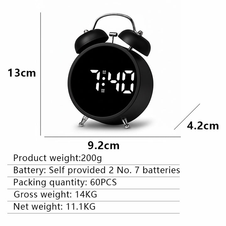 Digital Clock with Large Dial and Alarm Function Bowlift