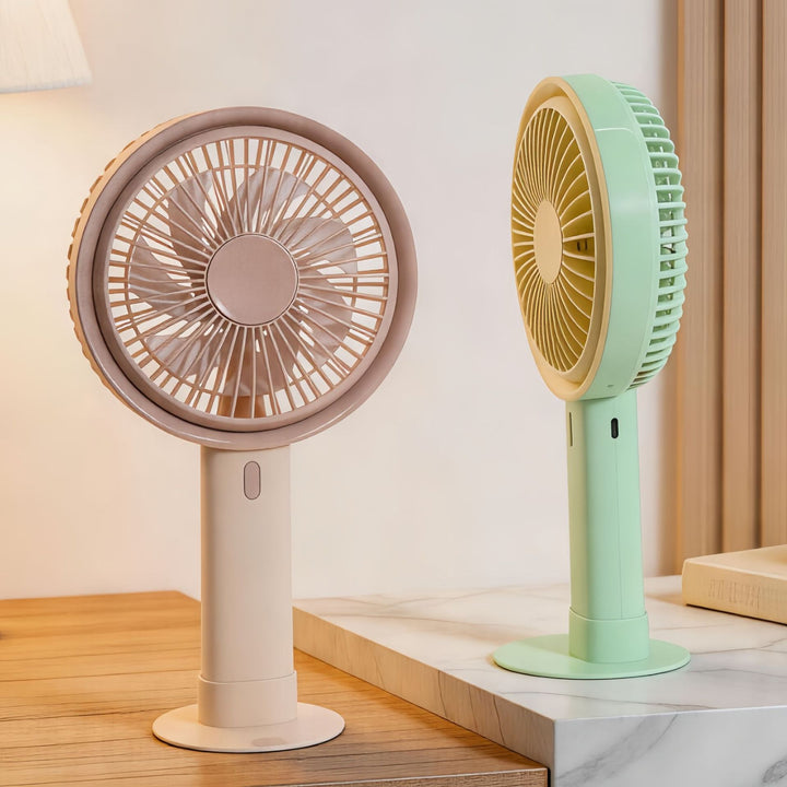 Women's Portable Table Fan with Integrated USB Charging Function Bowlift