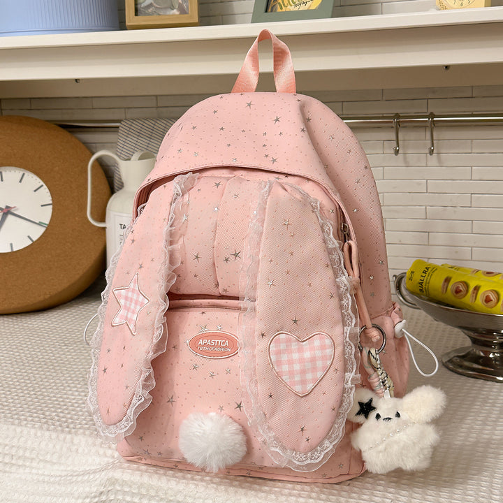 Whimsical Bunny-Ear Design Backpack Bowlift