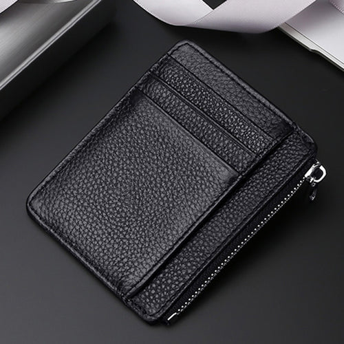 Luxury Leather Zippered Card Holder Bowlift