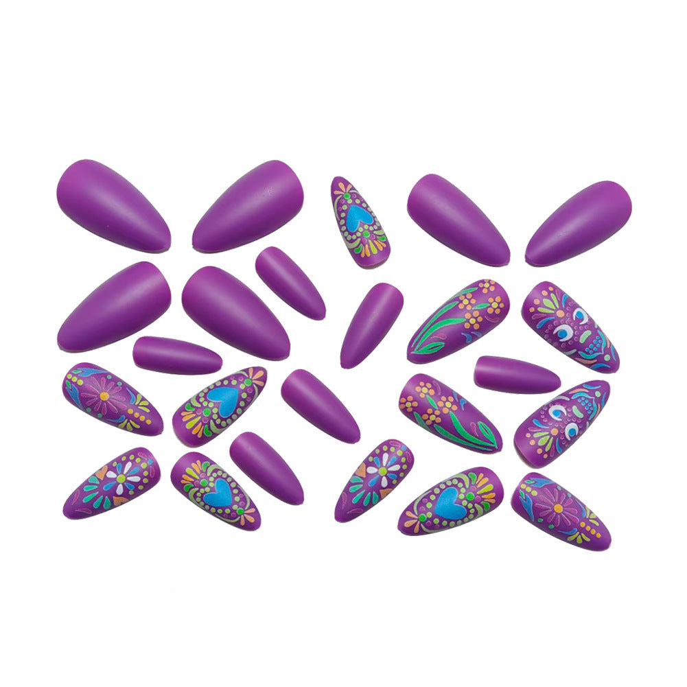 Creative Nail Design Set with Colorful Patterns Bowlift