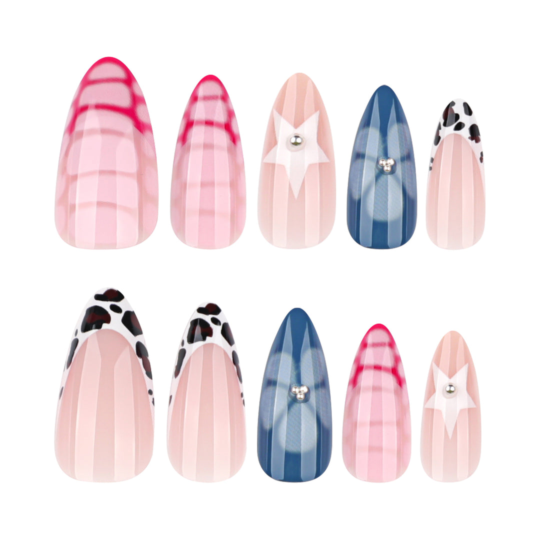 Artistic stiletto nails with unique 3D design Bowlift