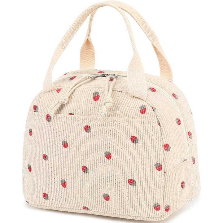 Insulated Strawberry Print Lunch Bag Bowlift