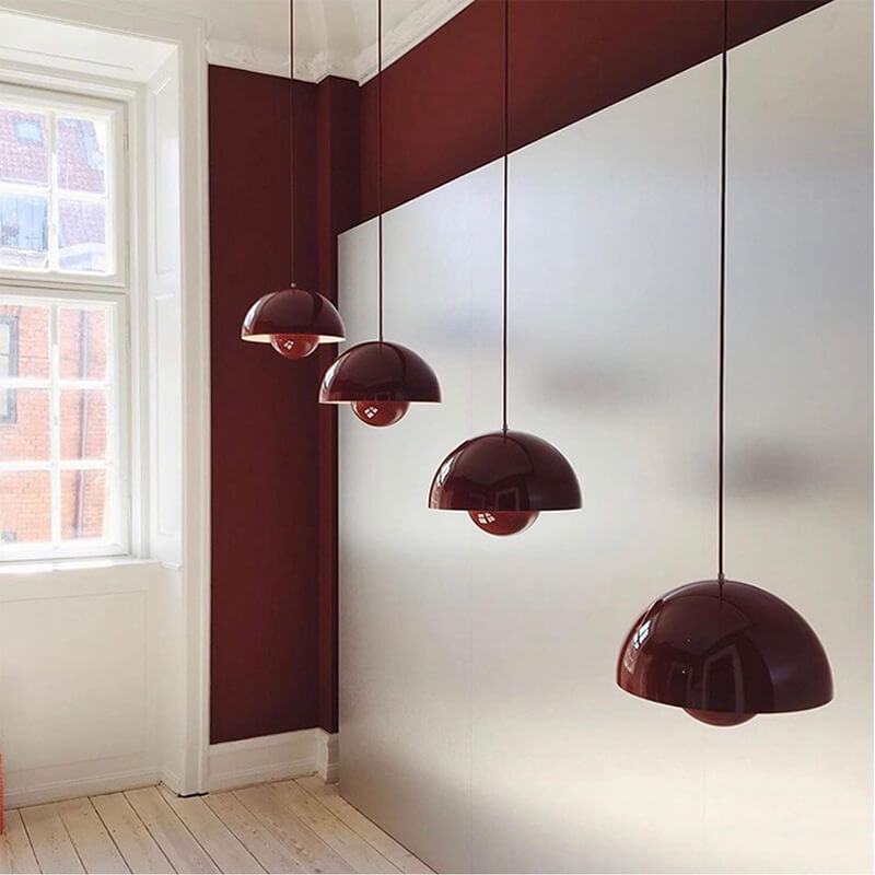 Scandinavian Pendant Light - Elegant 1-Light Semi-Round Lighting for Living Room and Bedroom | Bowlift