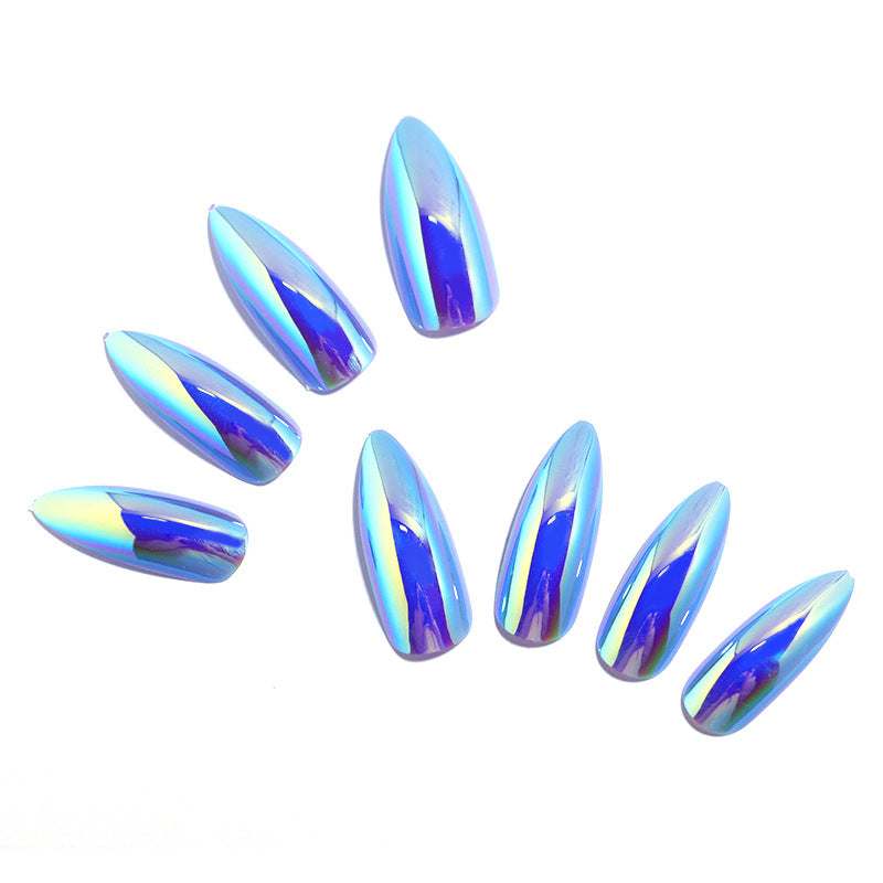 Iridescent Stiletto Press-On Nail Tips Bowlift