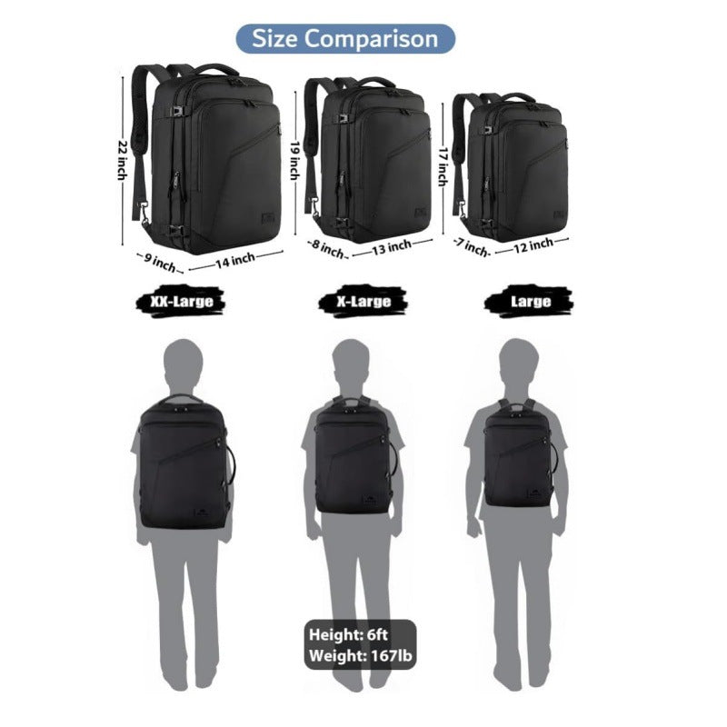 Multifunctional travel backpack with integrated storage compartments and ergonomic design Bowlift