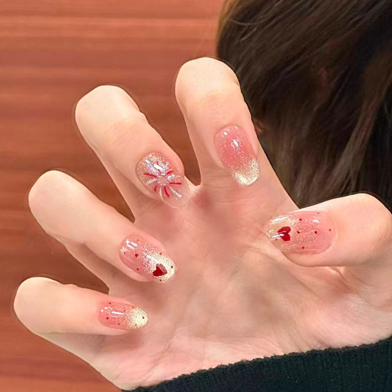 Glittery Heart and Star Nail Art Set Bowlift