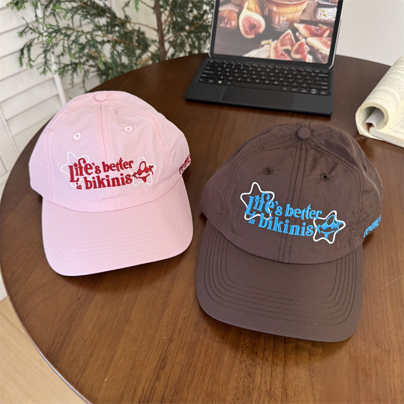 Women's Cotton Baseball Cap with Motivational Quote Bowlift