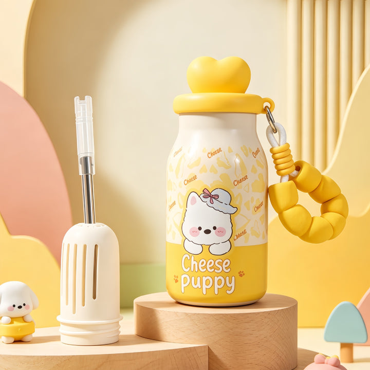 Women’s insulated bottle with practical carrying handle and playful bunny design Bowlift
