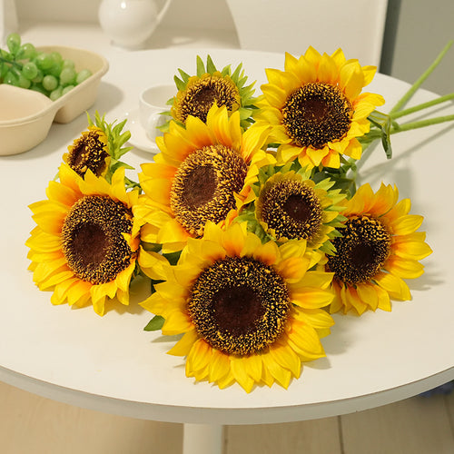 Artificial Sunflower Bouquet Bowlift