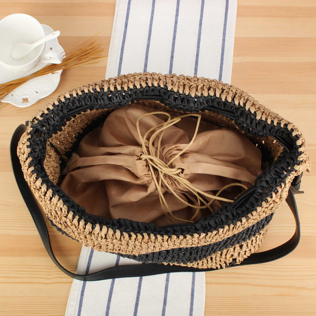 Braided crossbody bag with drawstring closure Bowlift