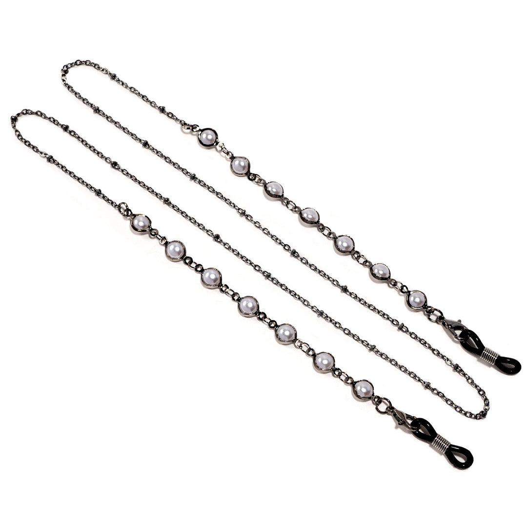 Elegant Pearl-Embellished Glasses Chain Bowlift