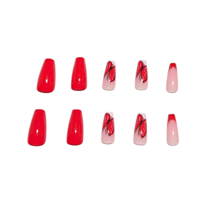 Artistic Butterfly Press-On Nail Art Bowlift