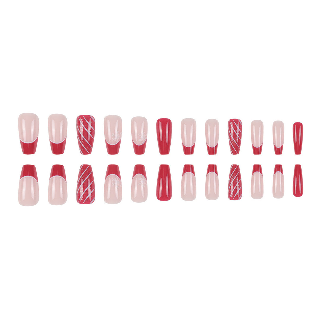 Long Elegant Press-On Nail Set Bowlift