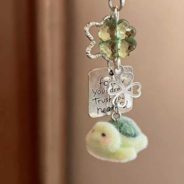 Inspirational Turtle Charm Keychain Bowlift
