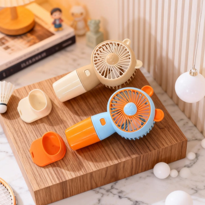 Women's Portable Mini Fan with Animal Ears Bowlift