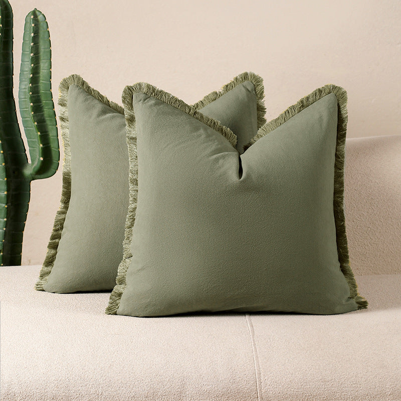Fringed Decorative Throw Pillows