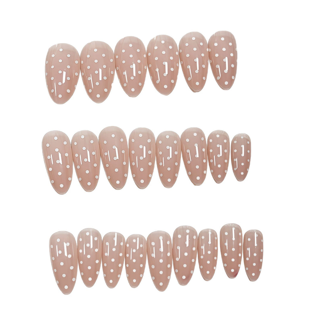 Decorative Polka Dot Press-On Nails Bowlift