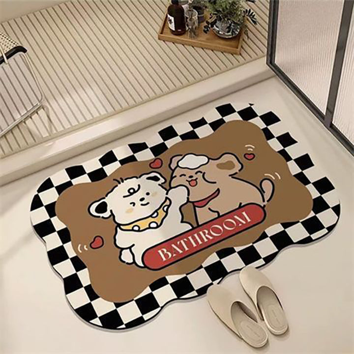Decorative Cartoon-Themed Bath Mat Bowlift