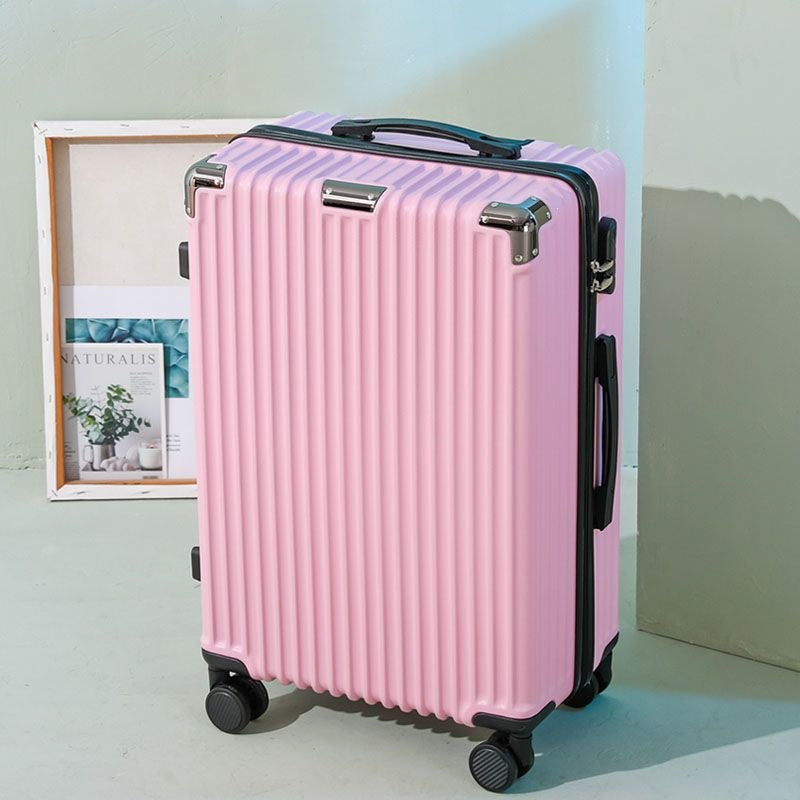 Hard shell suitcase with 360-degree wheel system and integrated safety feature Bowlift