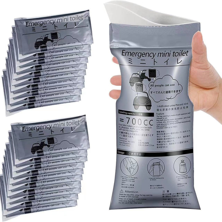 Portable Emergency Disposable Urinal Bag with Super-Absorbent Gel Bowlift