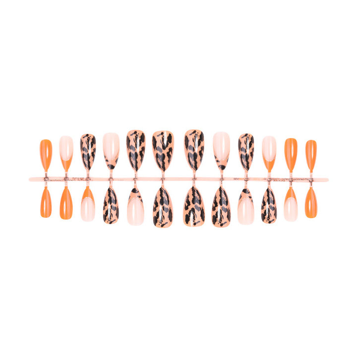 Creative Leopard Print Press-On Nails Bowlift