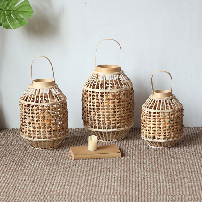 Handcrafted Rattan Lantern Bowlift