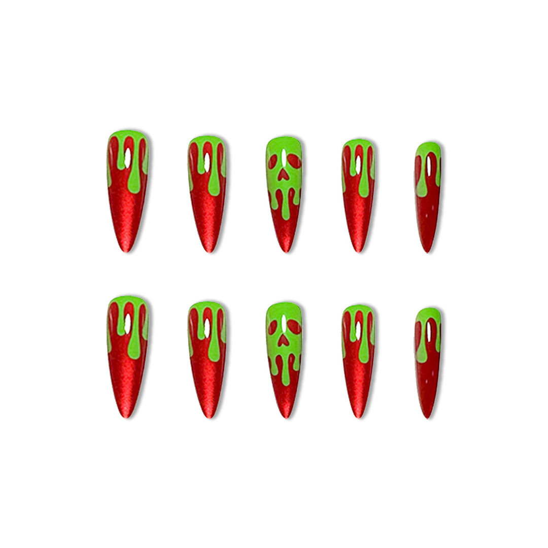Edgy Vampire-Inspired Stiletto Nail Art Extensions Bowlift