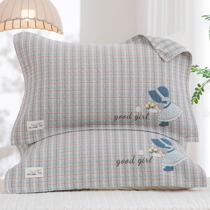 Women's pillowcase with modern checkered pattern Bowlift