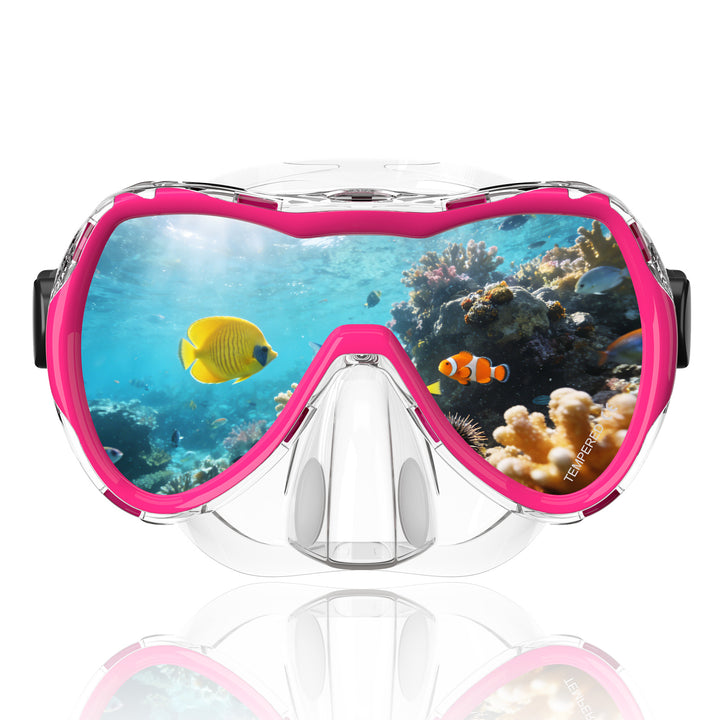 Diving mask with wide field of vision by Bowlift