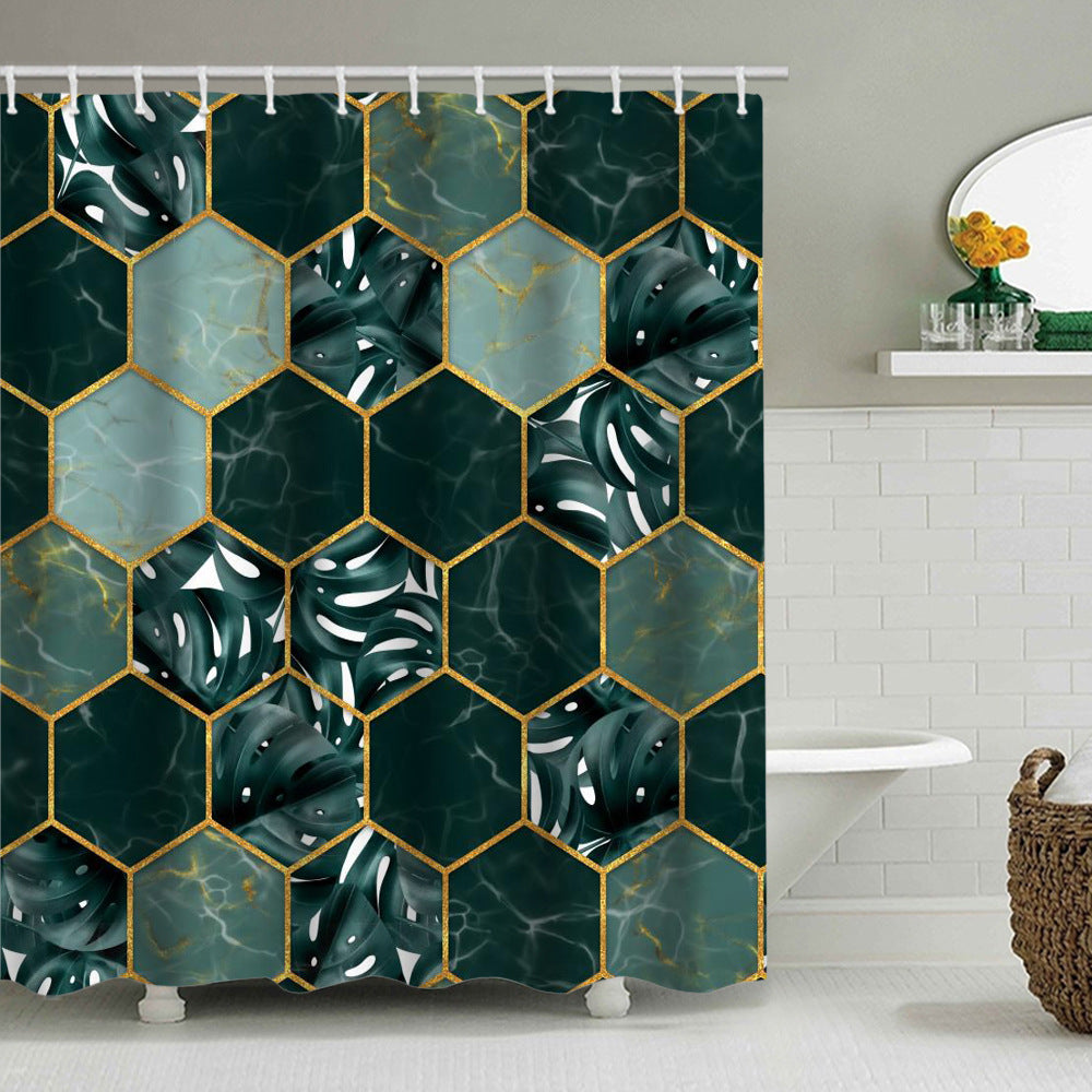 Geometric Motif Shower Curtain Bowlift