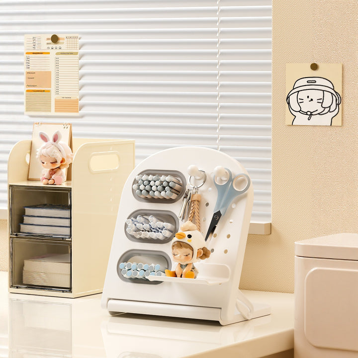 Multi-Functional Desktop Organizer with Adjustable Slots Bowlift