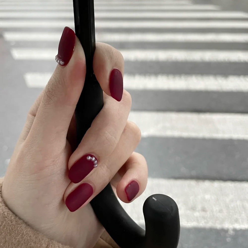 Elegant Matte Press-On Nail Art Bowlift