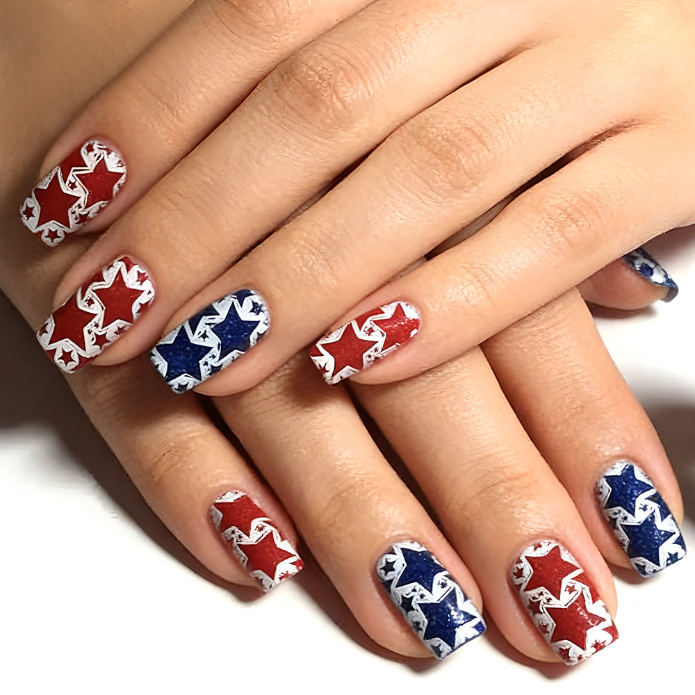 Star-Patterned Press-On Nails Bowlift