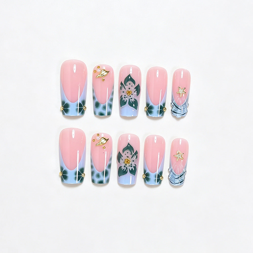 Artistic Long Acrylic Nail Extensions Bowlift