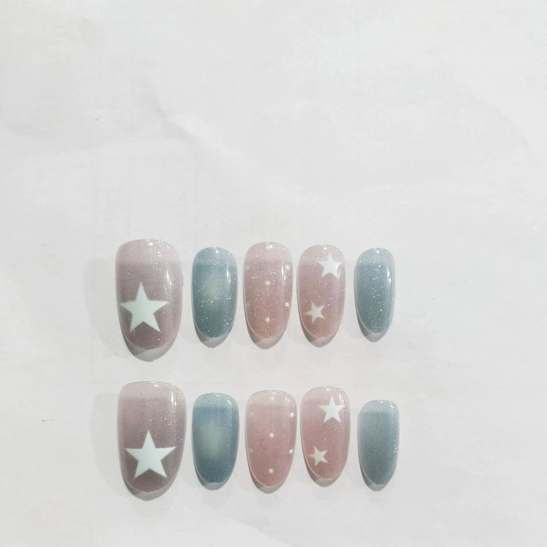 Celestial Star Nail Art Design Bowlift