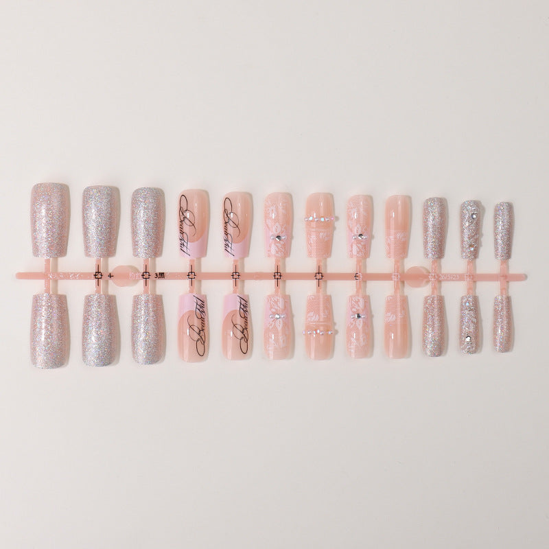 Shimmering Elegant Press-On Nail Tips Bowlift