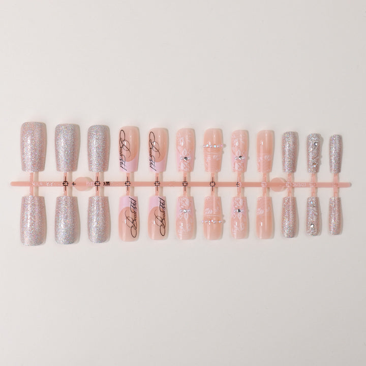 Shimmering Elegant Press-On Nail Tips Bowlift