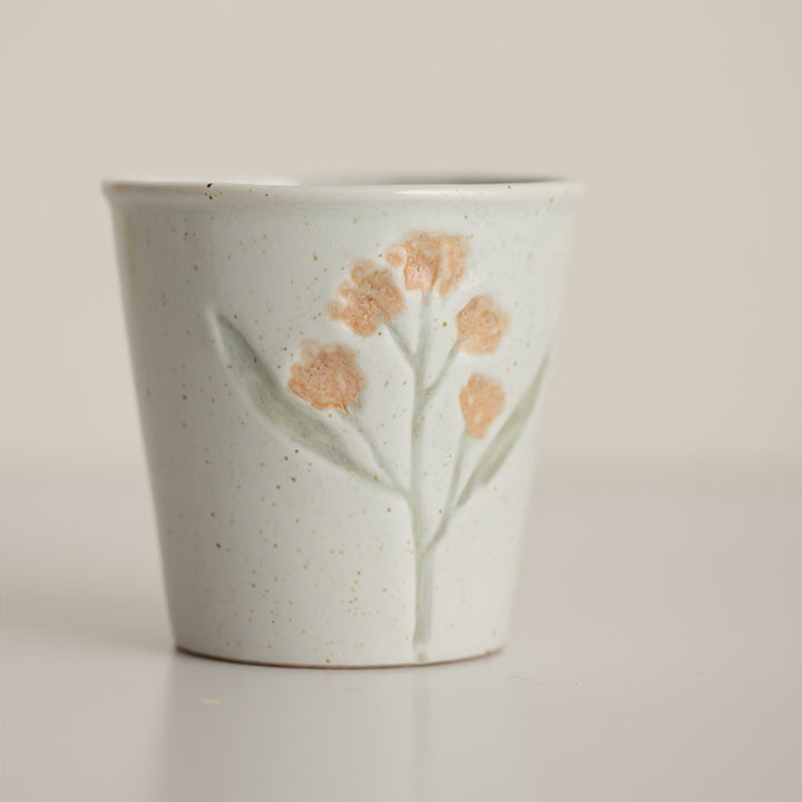 Decorative Flower-Themed Ceramic Planter