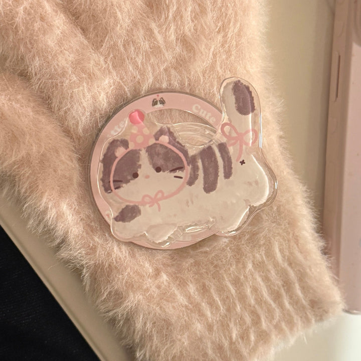 Smartphone Finger Holder in cute cat design Bowlift