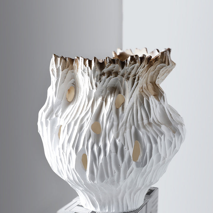 Textured Ceramic Flower Vase