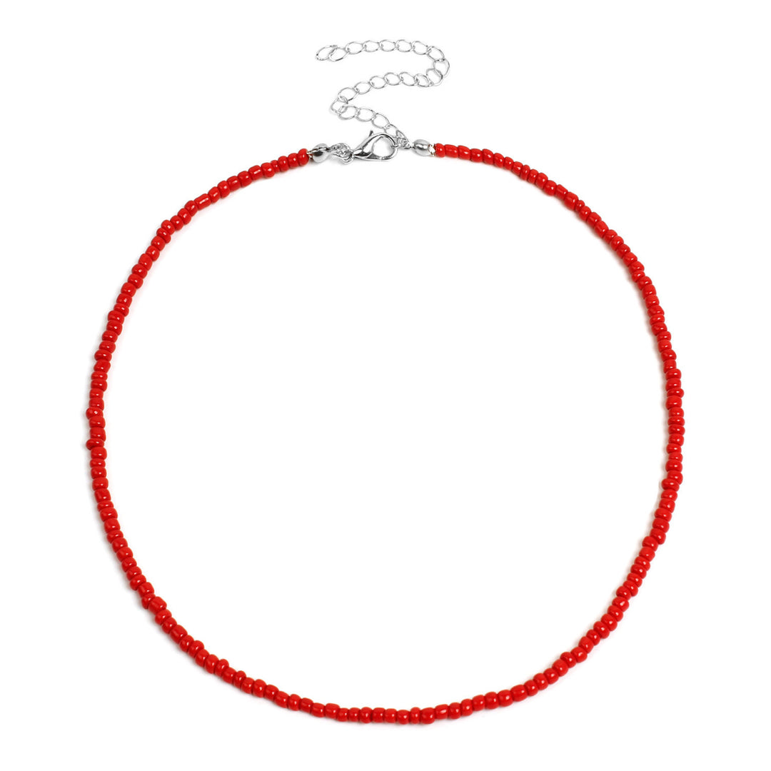 Colorful Beaded Choker Necklace Bowlift