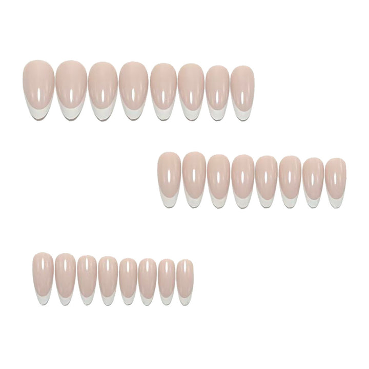 Artificial nails in elegant French tip style Bowlift