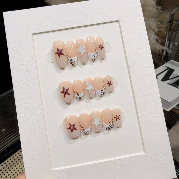 Starry Themed Press-On Nail Enhancements Bowlift