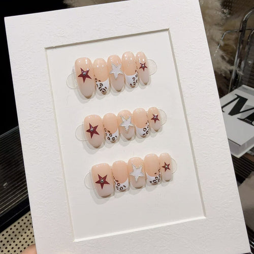 Starry Themed Press-On Nail Enhancements Bowlift