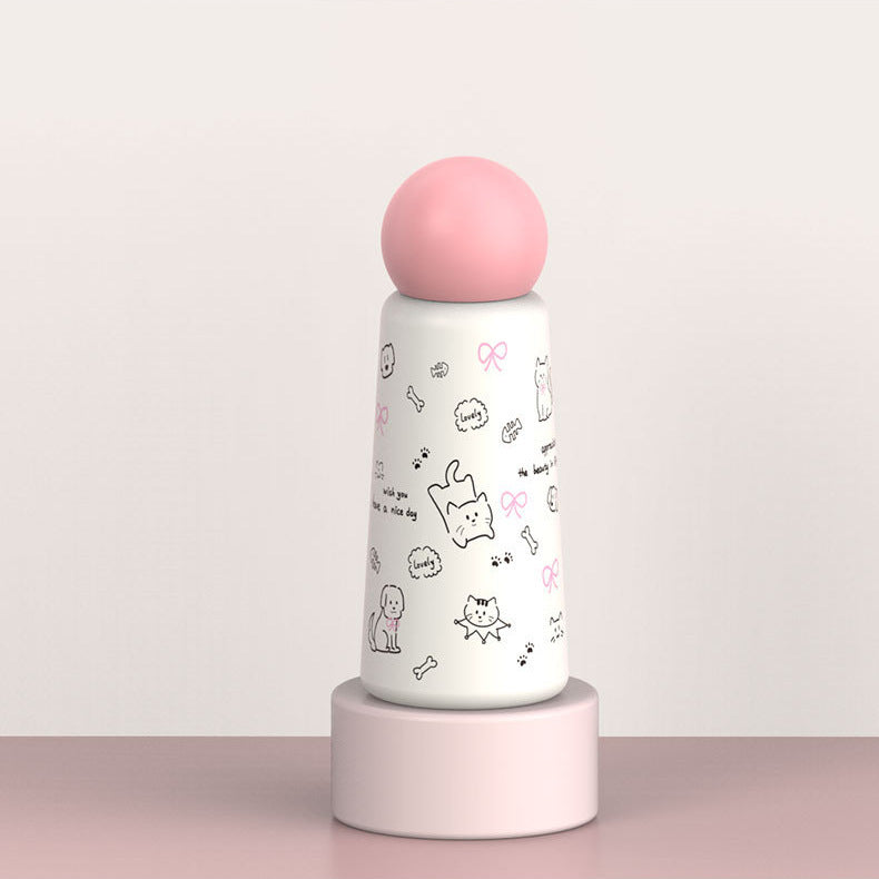 Women's creative water bottle with playful cat design Bowlift