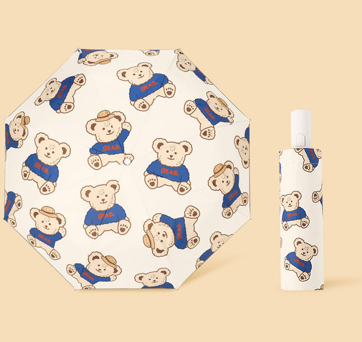 Unisex Foldable Umbrella with Cheerful Animal Motif Bowlift